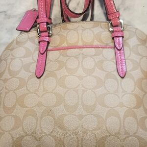 Coach Beige and Pink Women's Bag